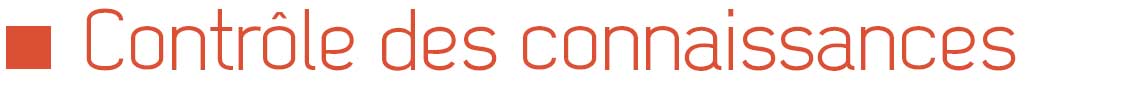 Contrôle des connaissances